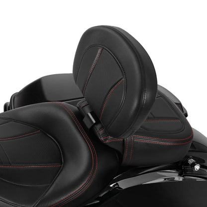 Black Front Rider Backrest for Harley Touring Road King Glide (2009-2023)