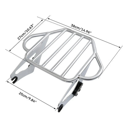 Chrome Luggage Rack Docking Kit for Harley Touring Road King (2009-2013)