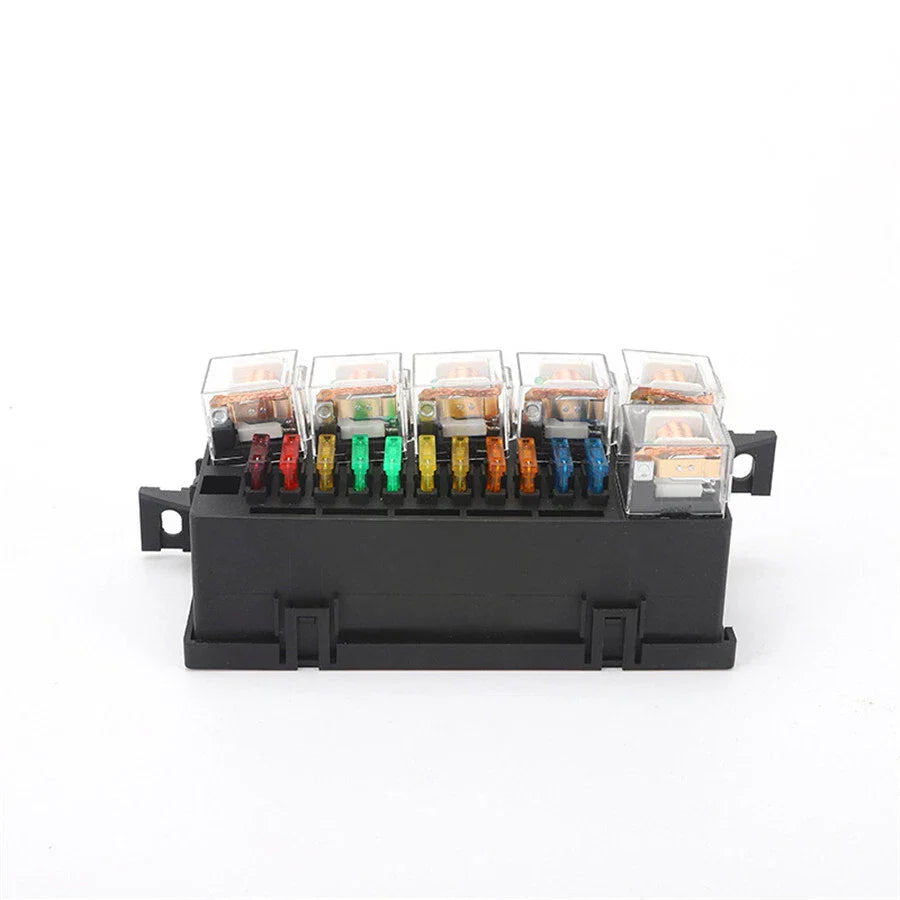 11-Way Fuse Box Holder Kit 6 Relays 11 Fuses 12V 80A for Car Truck AU