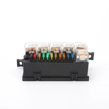 11-Way Fuse Box Holder Kit 6 Relays 11 Fuses 12V 80A for Car Truck AU