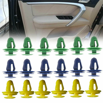 60PCS Car Door Panel Clips Fixing Fastener V9mm Hole Card Clip Rivet