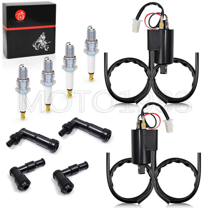 Ignition Coil Spark Plug with Caps for Yamaha XJ750 (1981–1983)