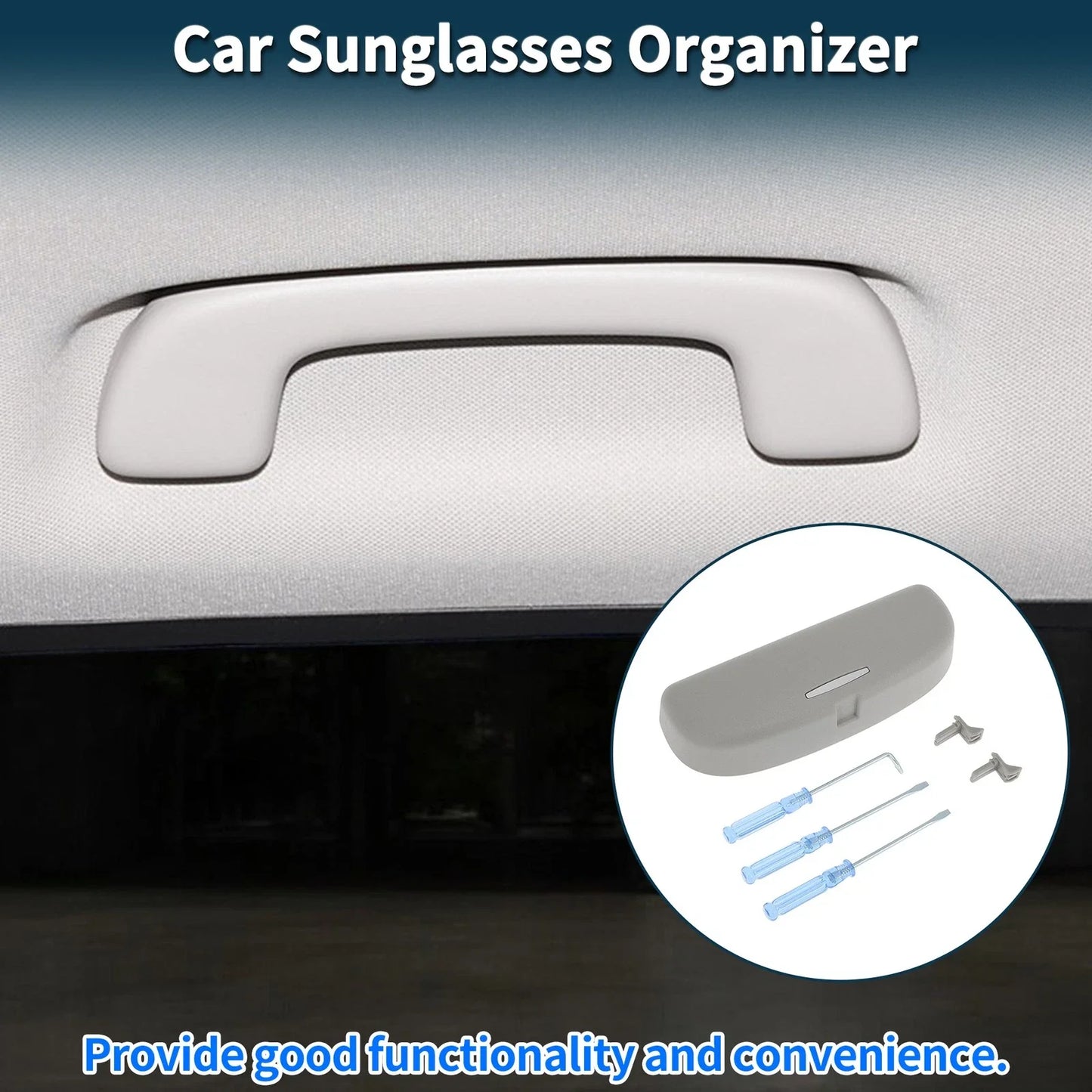 Sunglasses Case for BMW X1 Holder Storage Box Grey (2016 - 2024)