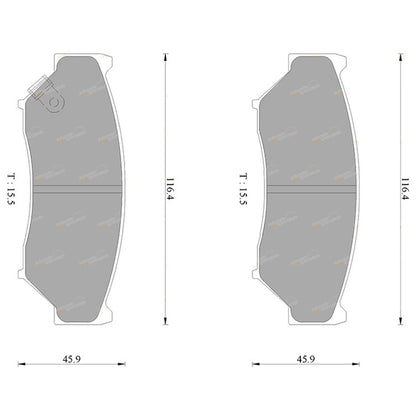 Front Disc Brake Pad Set for Suzuki Vitara SV420 4cyl 2.0L J20A (1997-2000)