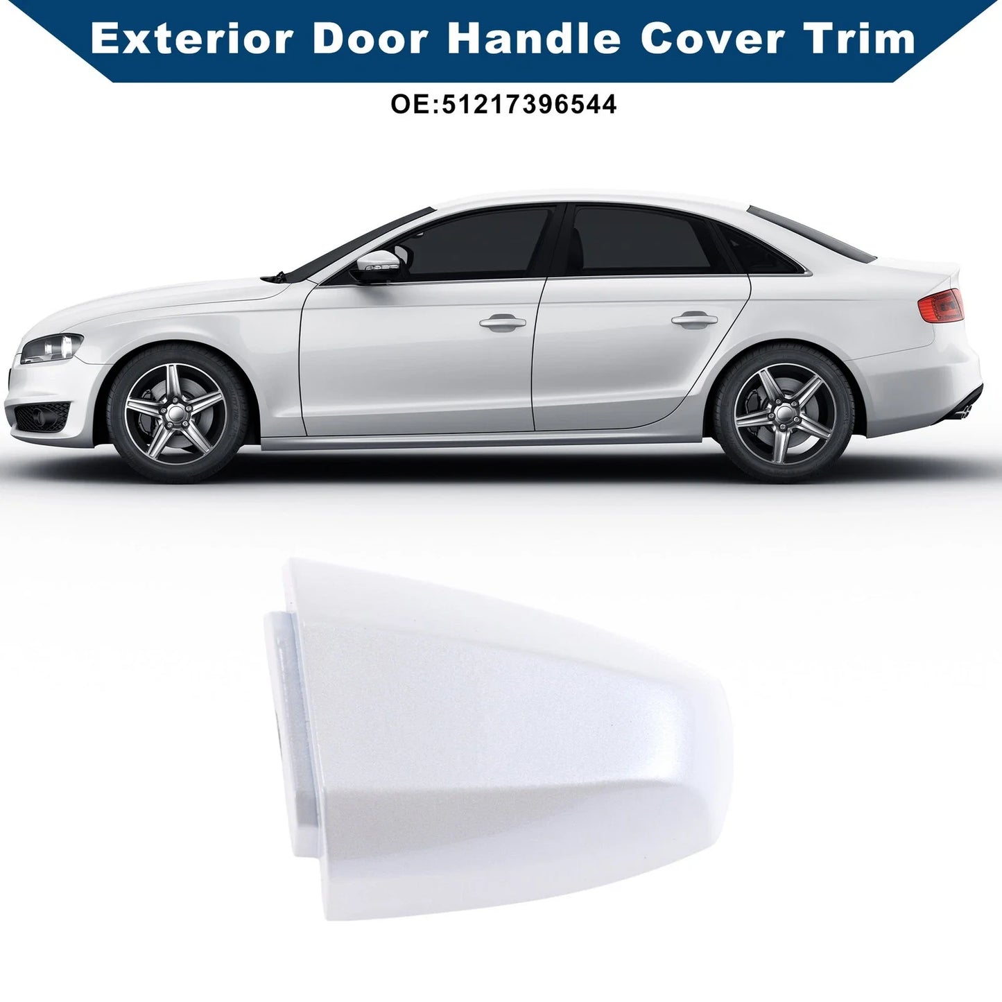 Exterior Door Handle Cover Trim for BMW X1 X5 F15 X6 F16 (2014 - 2019) White