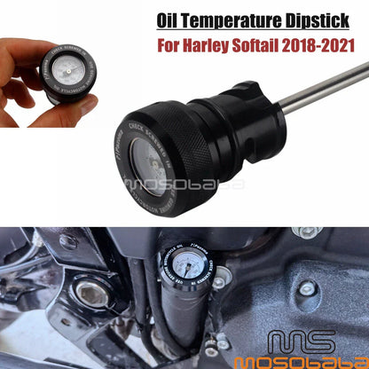 Oil Temperature Dipstick 50-350°F for Harley Softail Slim, Sport Glide (18-21)