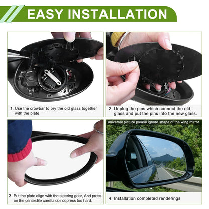 Right Side Mirror Glass for Hyundai Accent (2011-2017)