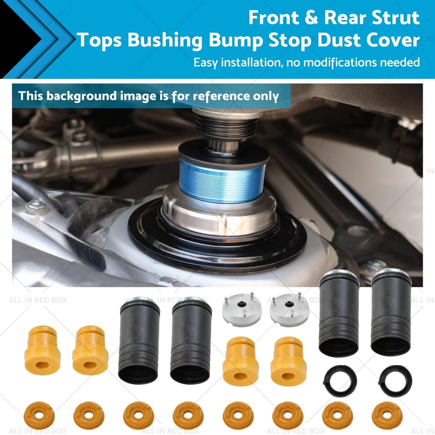 Front & Rear Strut Tops Bushing Dust Covers for BMW X6 (2008-2014)