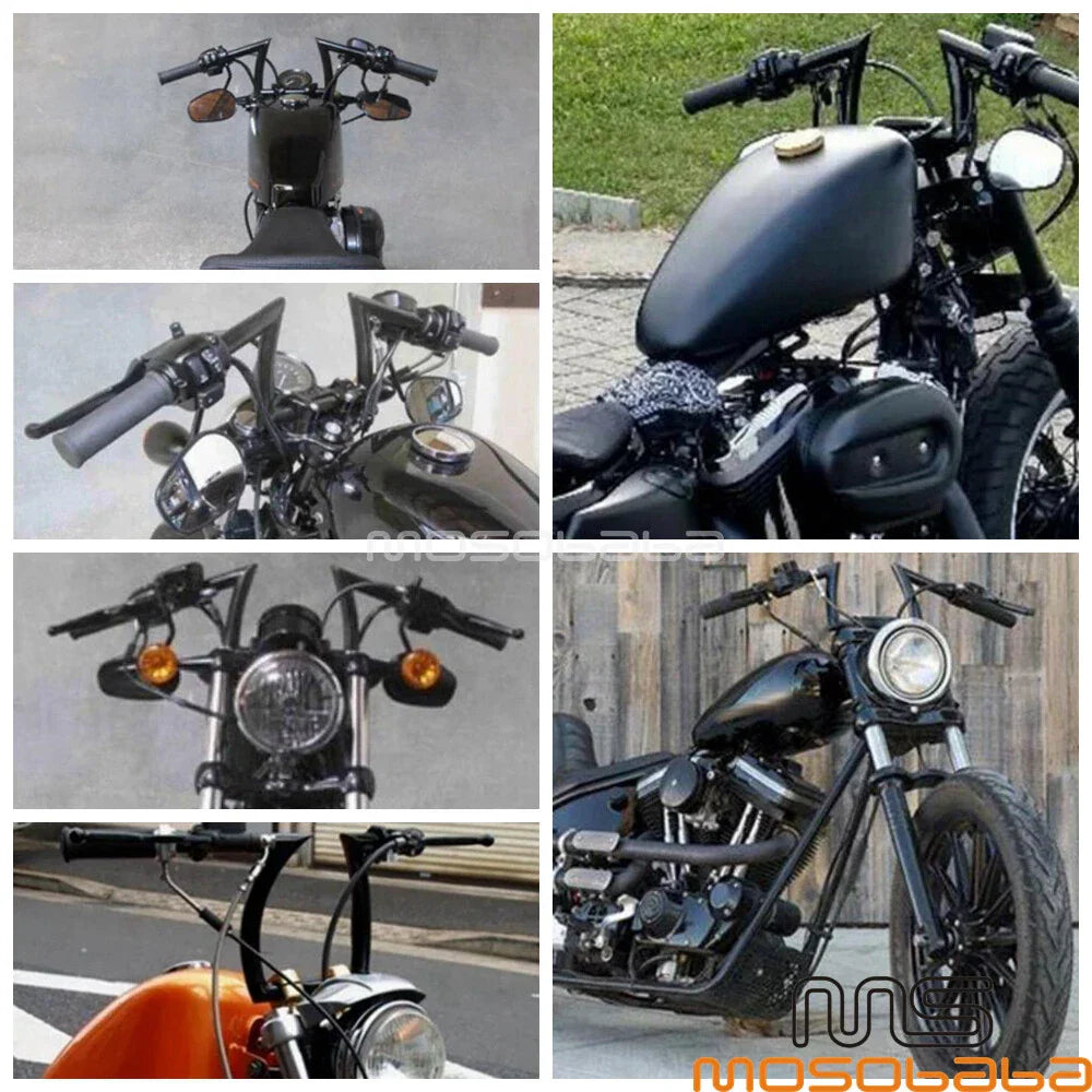 1" Z-Bar Drag Ape Hanger Handlebar 8-3/4" Rise for Chopper Bobber Custom - Black  

**Formatted Title:**  
1" Z-Bar Drag Ape Hanger Handlebar 8-3/4" Rise for Chopper Bobber - Black