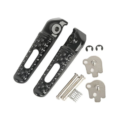 Black Rear Passenger Footrests Pegs for Honda CBR1000RR (2017-2025)
