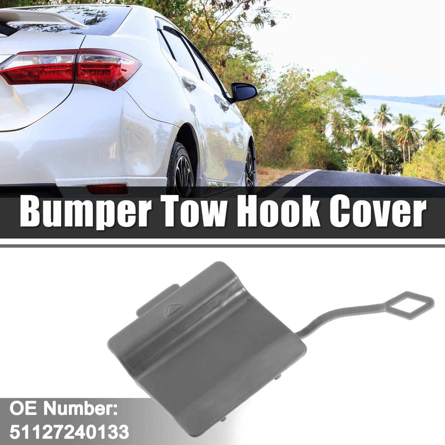 Rear Left Bumper Tow Eye Cover Cap for BMW 550i (2011-2013)