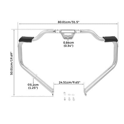 Mustache Engine Guard Bar for Harley Softail Breakout Low Rider (2018 - 2024)