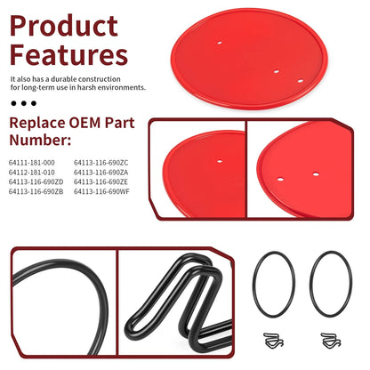 Red Front Side Number Plate & Mount Clips Bands Kit for Honda Z50R (1979–1987)