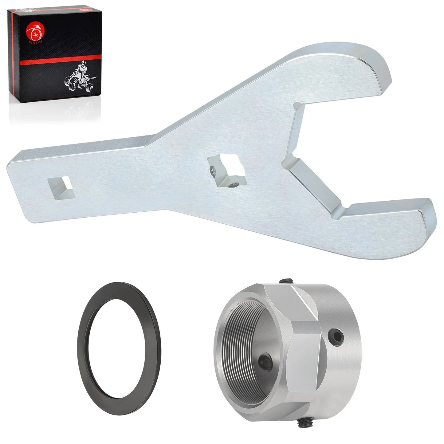 Axle Nut Wrench Tool 46mm&Axle Lock Nut for Yamaha YFZ450R YFZ450X (2009–2014)