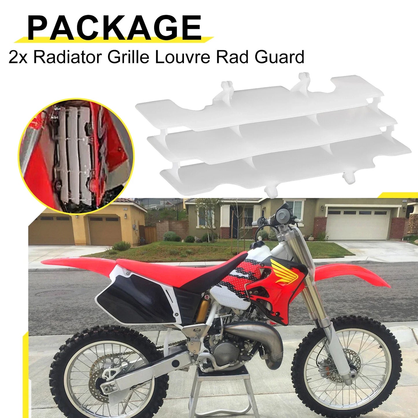 Radiator Grille Louvre Rad Guards 2 x for Honda CR125R (1992–1997)