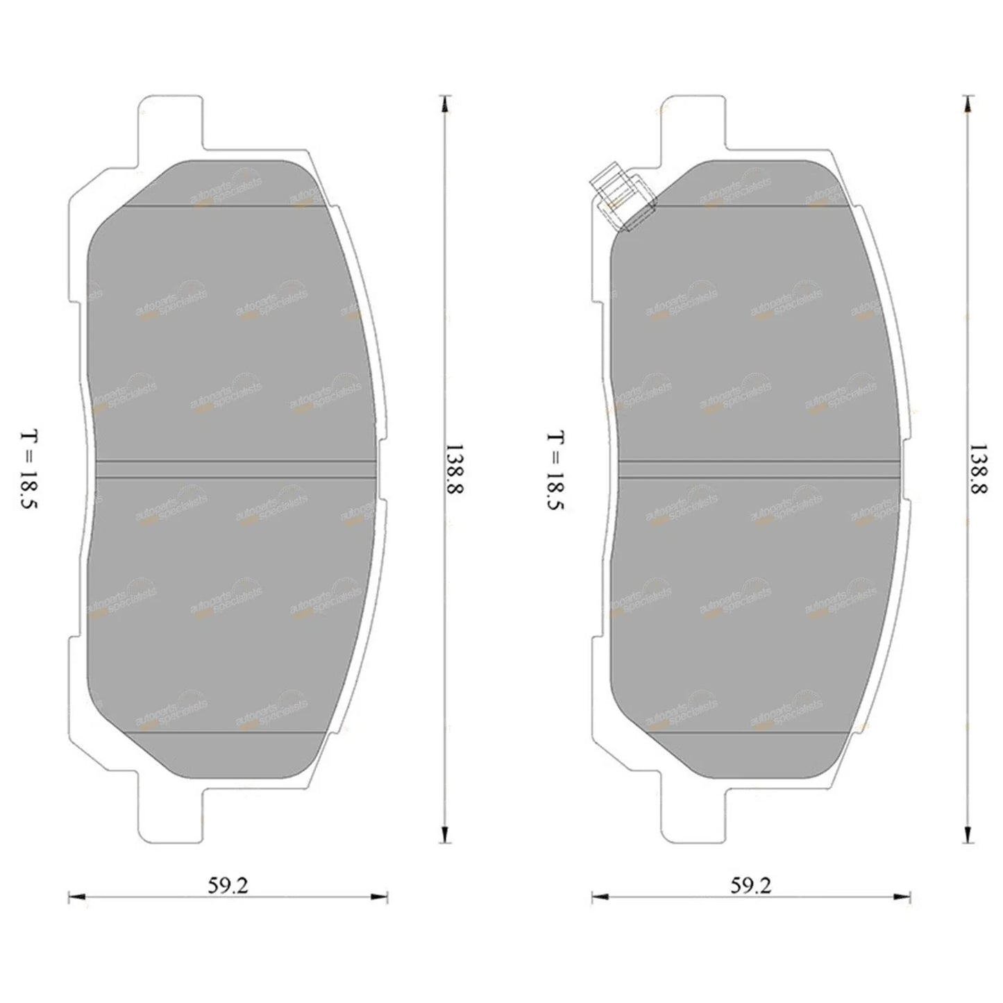 Front Disc Brake Pads Set for Toyota Kluger MCU28R V6 3.3L 3MZ-FE (2003–2007)
