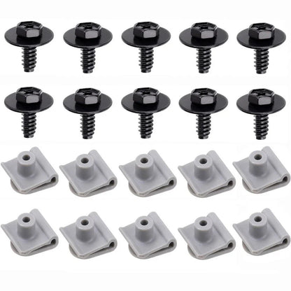10 x Fender Liner Bumper Cover Splash Shield Screws & U-Nuts for Mazda 2-6