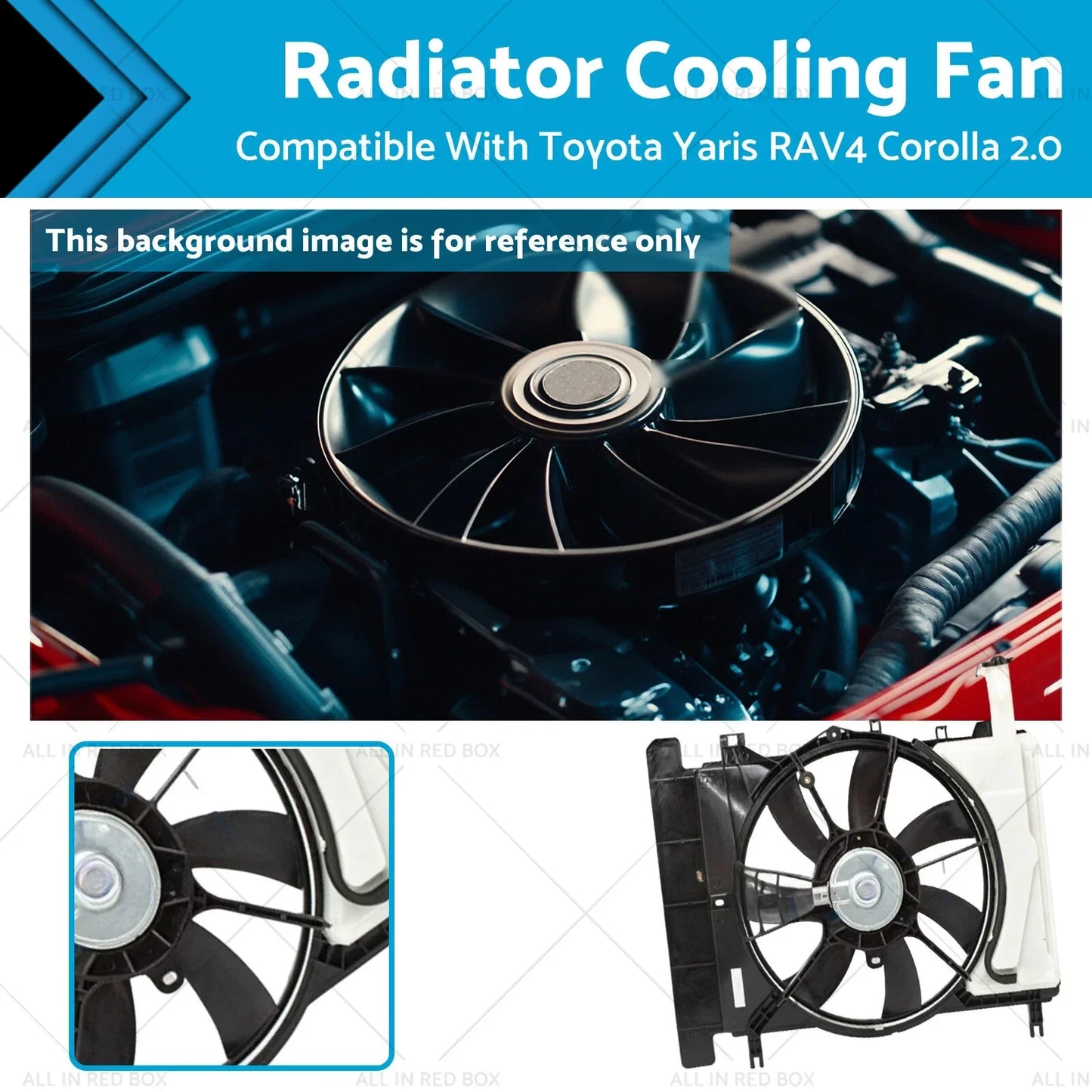 Radiator Cooling Fan for Toyota Corolla Estate 2.0 D-4D (2002-2007)