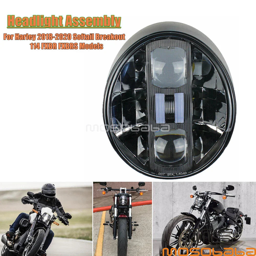 LED Headlight Lamp for Harley Softail Breakout 114 FXBR FXBRS (2018-2020)