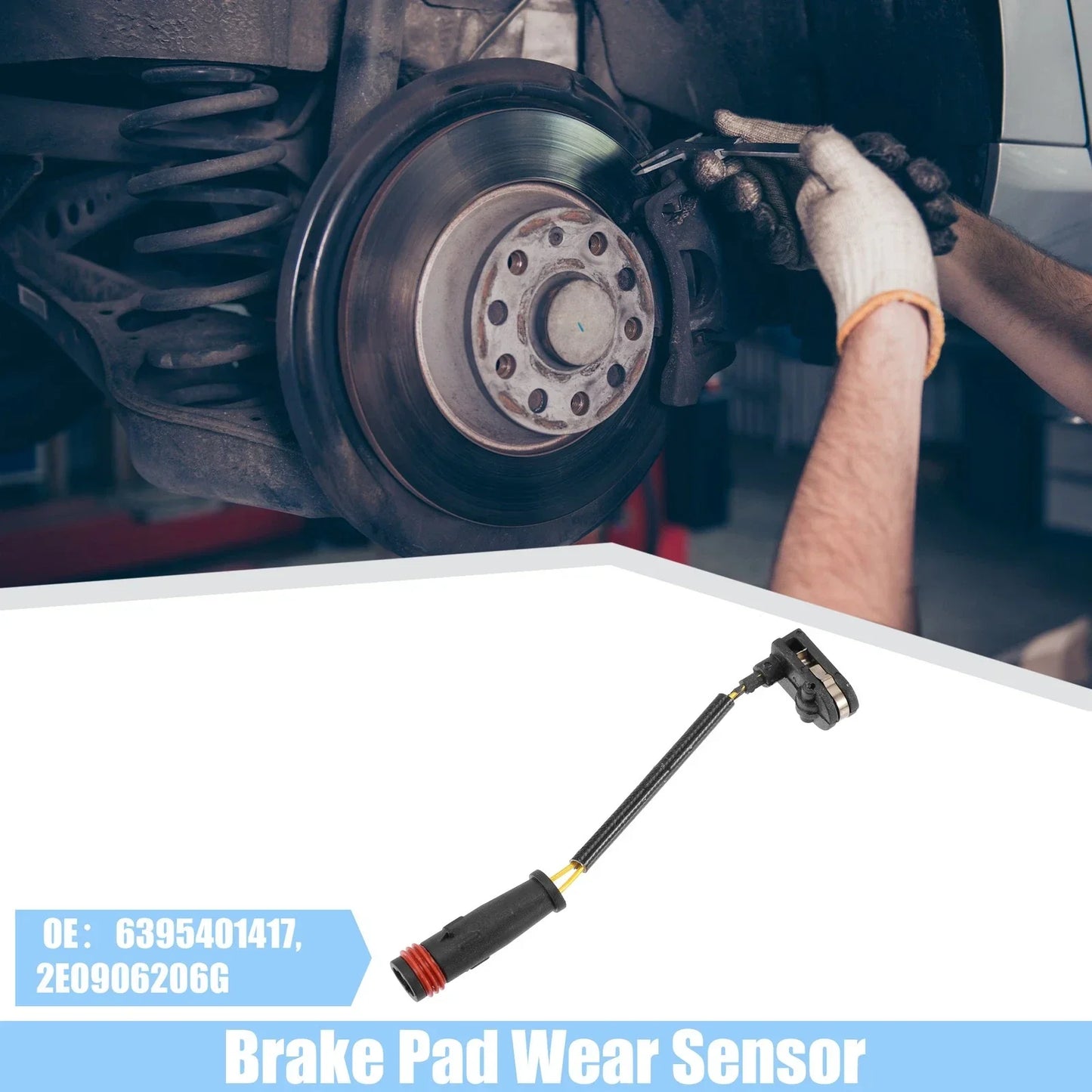 2 x Front Rear Disc Brake Pad Wear Sensors for Mercedes-Benz Sprinter 1500 (19-23)