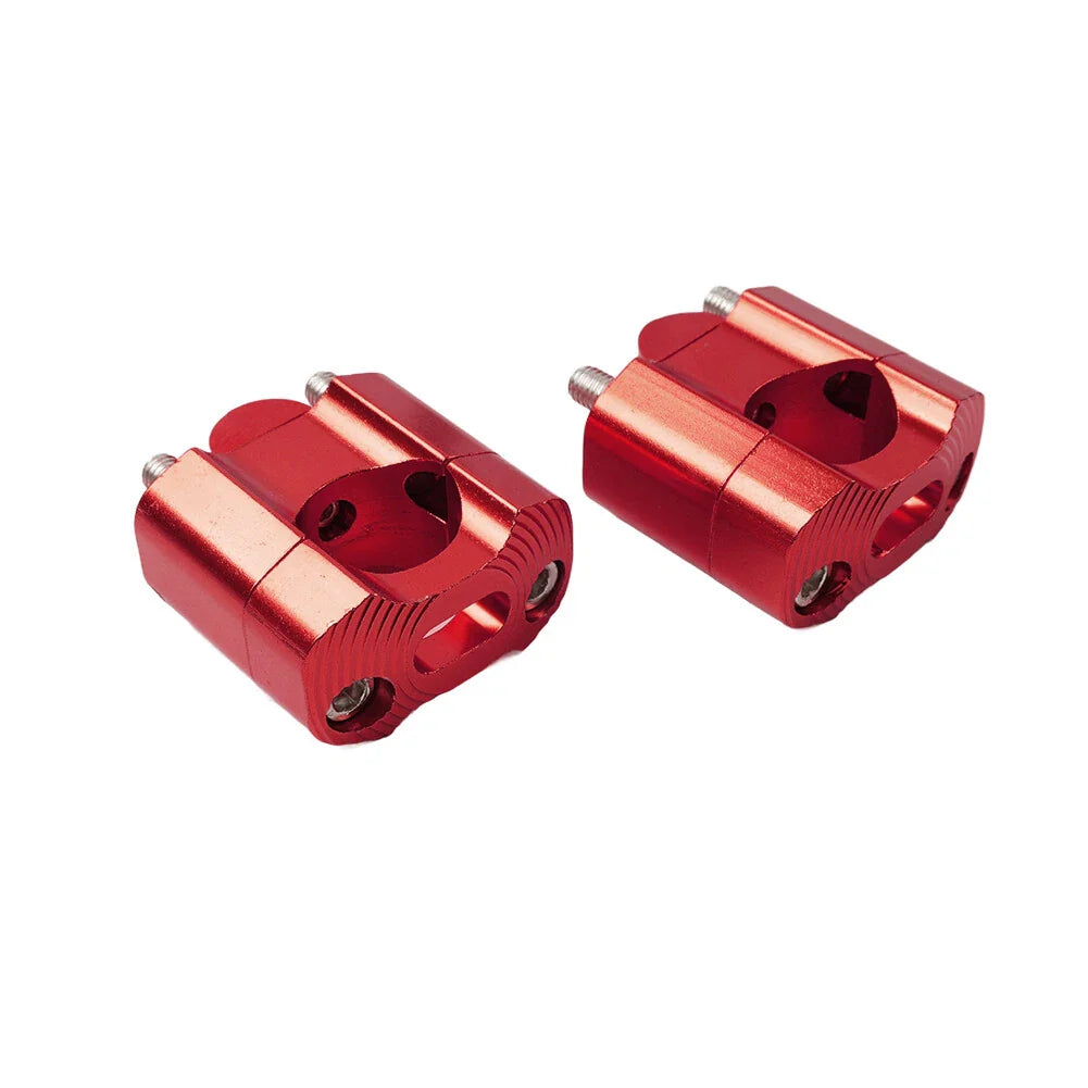 Fat Bar Mount Clamps Risers Adaptor 7/8 to 1-1/8 for Dirt Pit Bike ATV Red