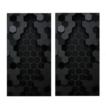 2x Car B Pillar Waterproof Decal for Honeycomb Style Vehicle Upgrade