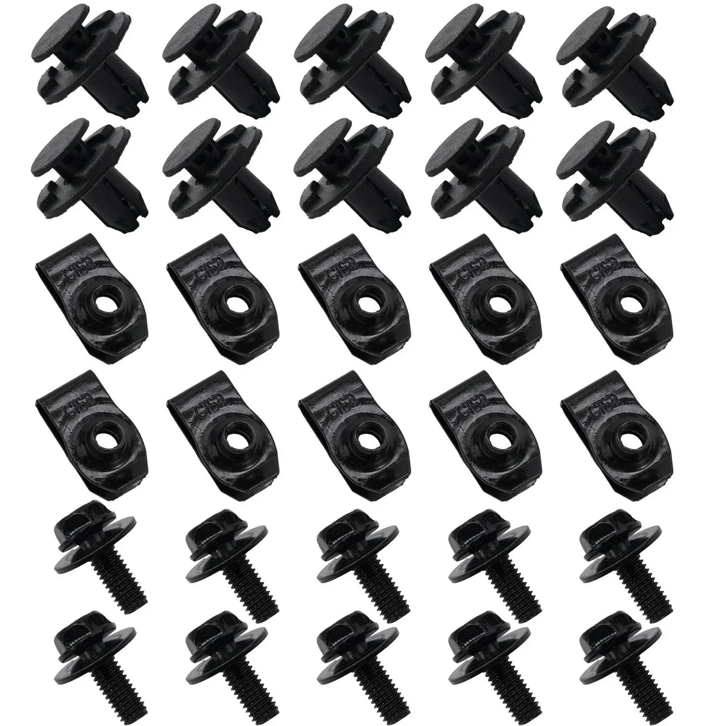 30 Engine Undertray Cover Clips for Nissan Qashqai (2007–2024)