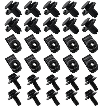 30 Engine Undertray Cover Clips for Nissan Qashqai (2007–2024)