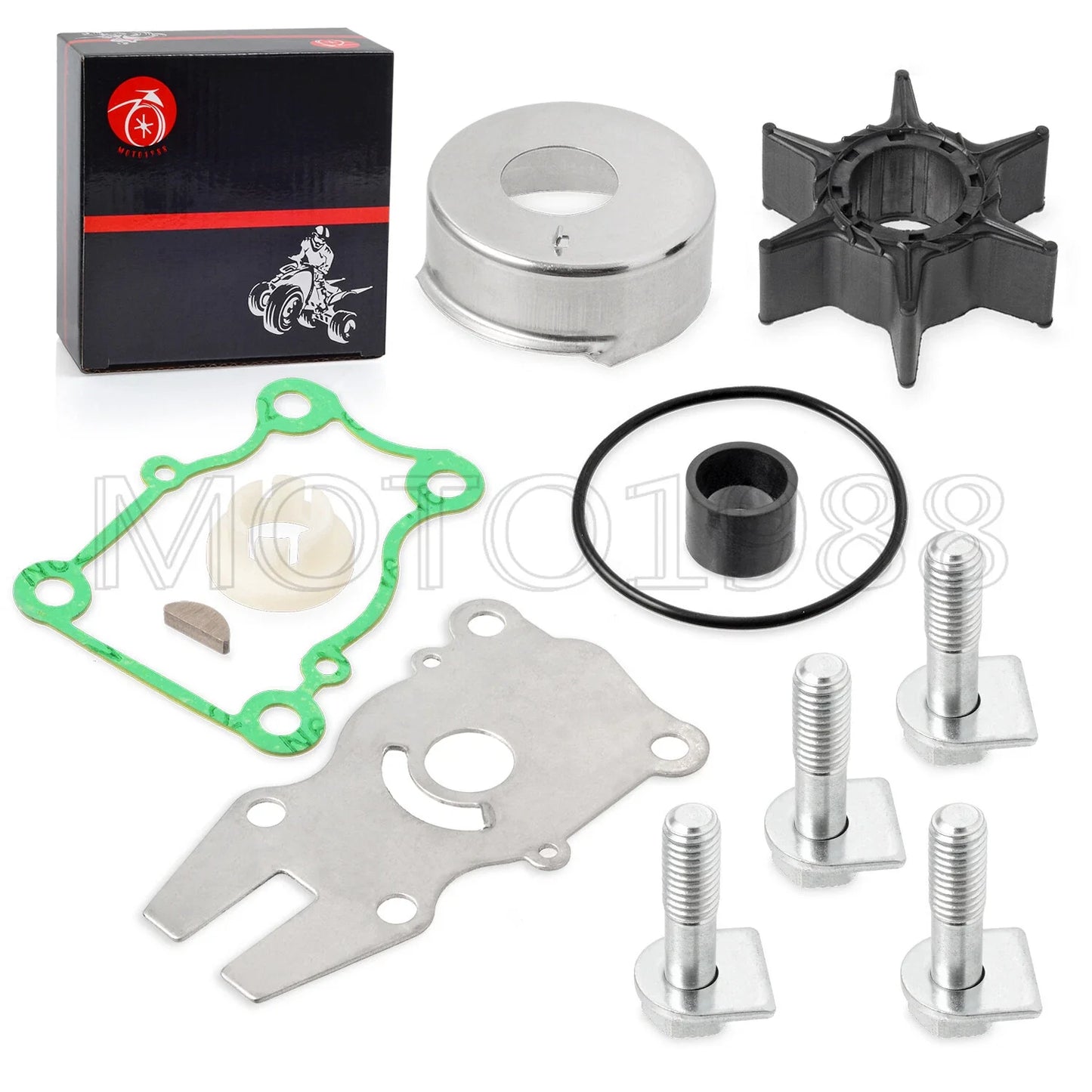 Water Pump Impeller Repair Kit for Yamaha Outboard 50HP F50 (1995–2022)