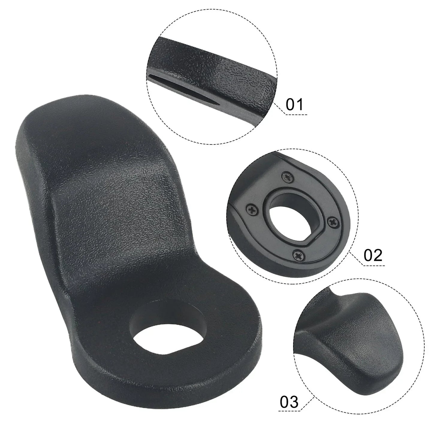 Glass Grip Trunk Door Handle 1pc for Car