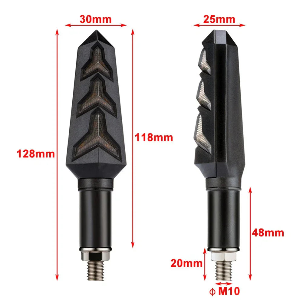 Sequential LED Turn Signal Blinker Light for Car Tail Brake Lamp Amber