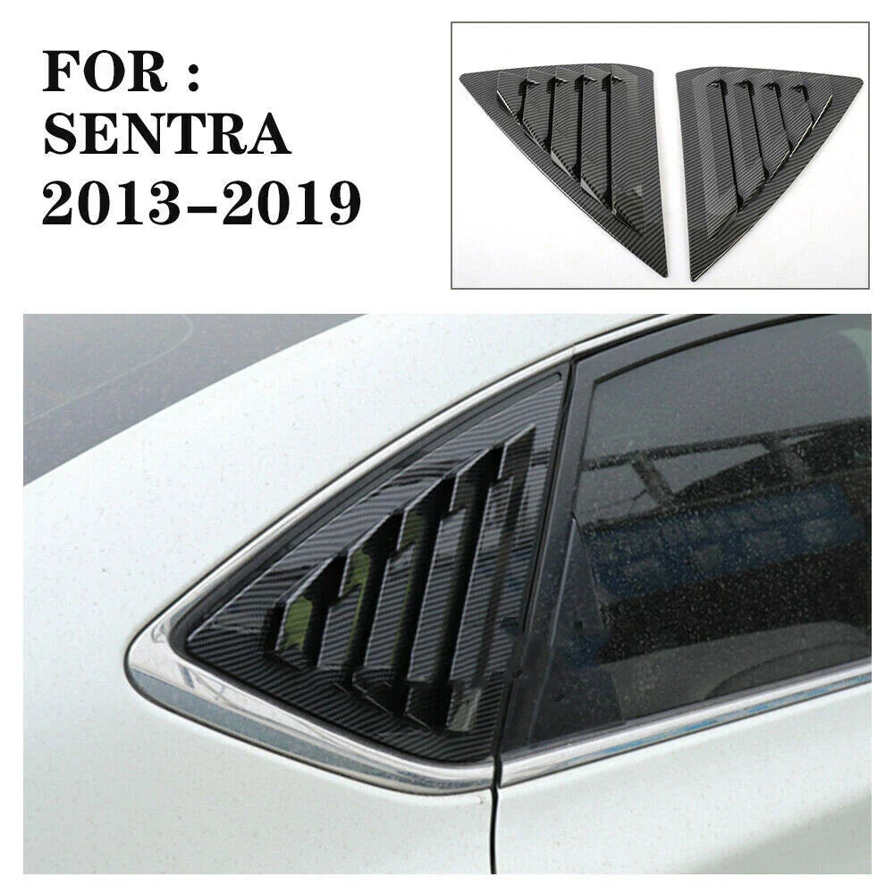 Carbon Fiber / Window Louver Vent Cover for Nissan Sentra Sedan (2013–2019)