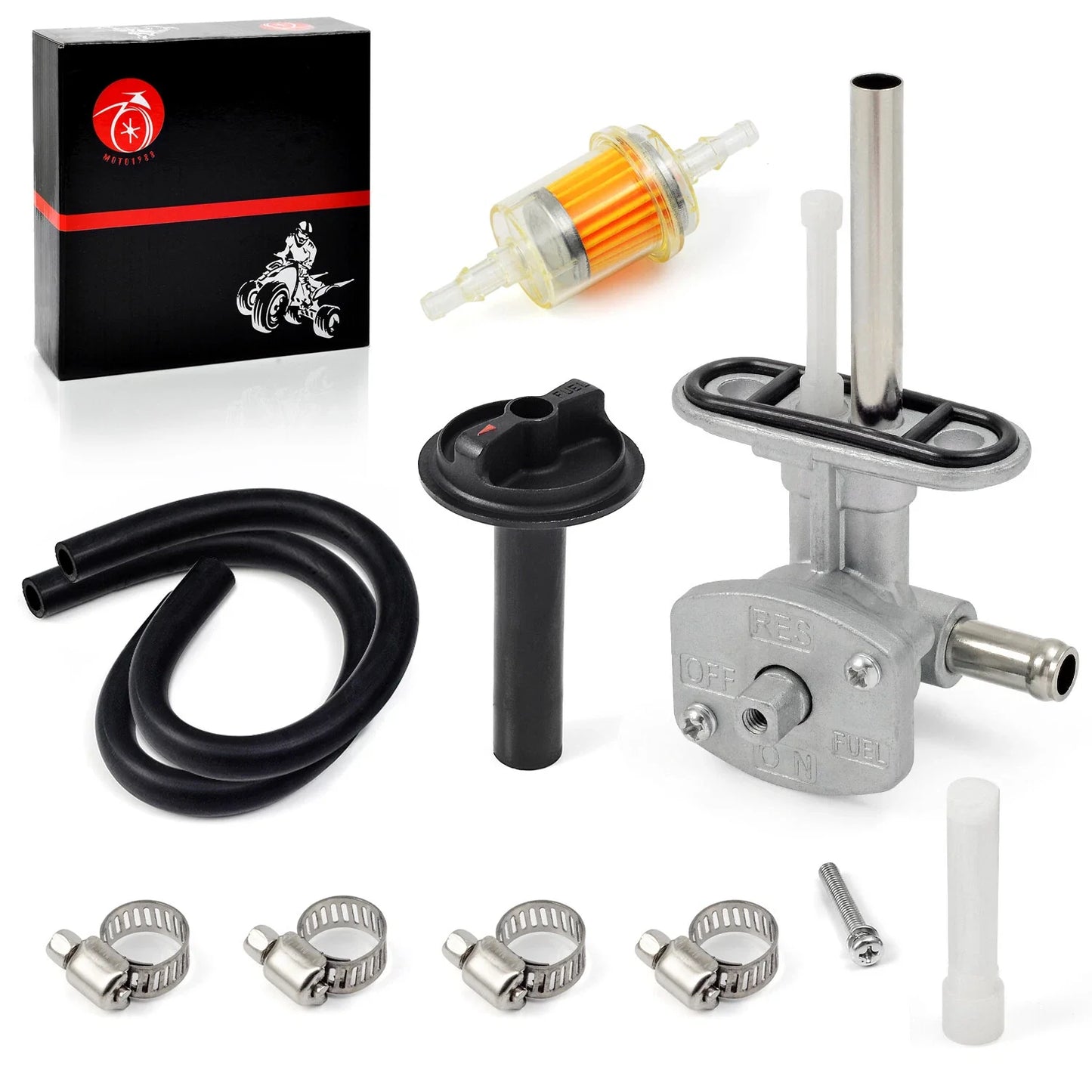 Fuel Valve Petcock & Lever for Kawasaki ATV Prairie 360 4X4 KVF360 (2003–2013)