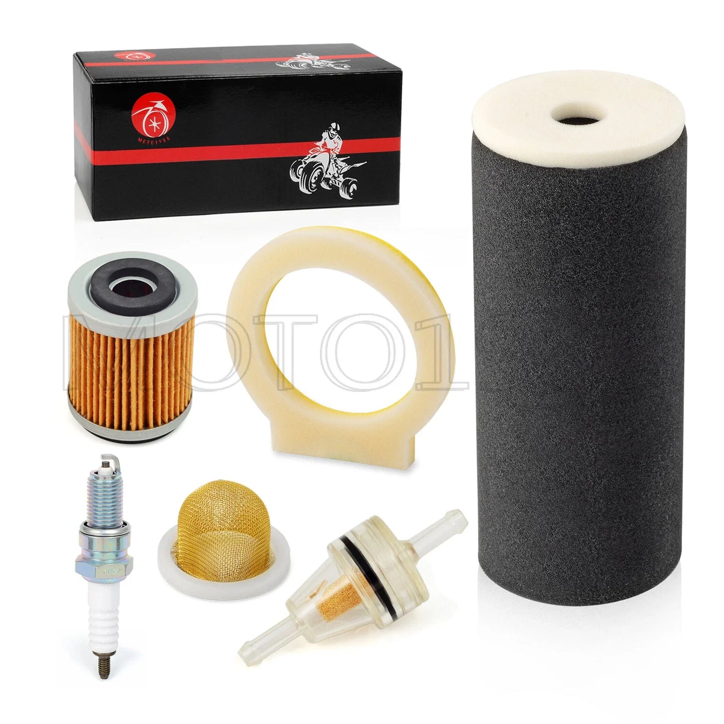 Air Filter &sparkplug+OILSTRAINER+OilFilter for Yamaha Warrior 350(1999–2004)