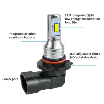 HB3 9005 LED White Headlight Bulbs 60W 12V Xenon 6000K for Car