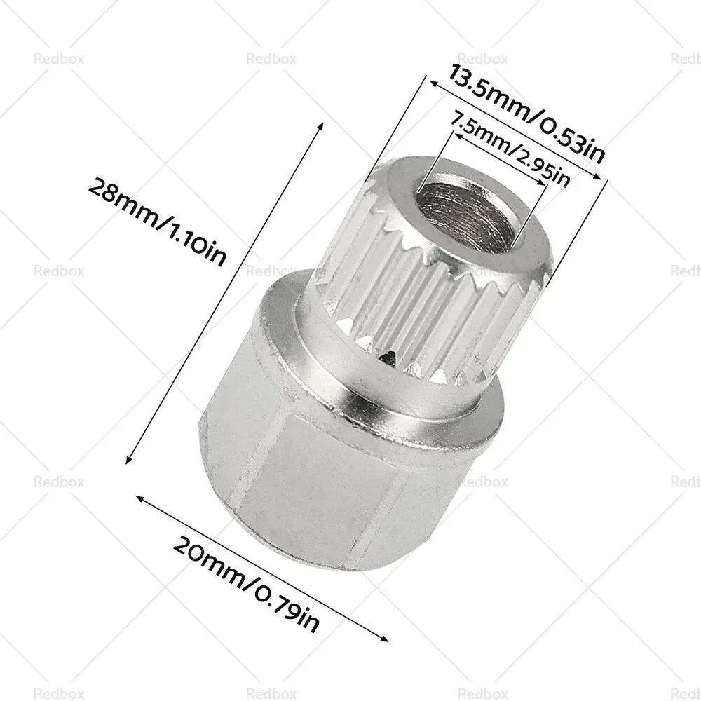 Hollow Anti-Theft Wheel Lock Lug Nut Key for BMW (2020-2023)