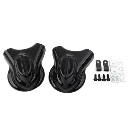 Black Rear Swingarm Axle Covers for Harley Heritage Softail (2008-2017)