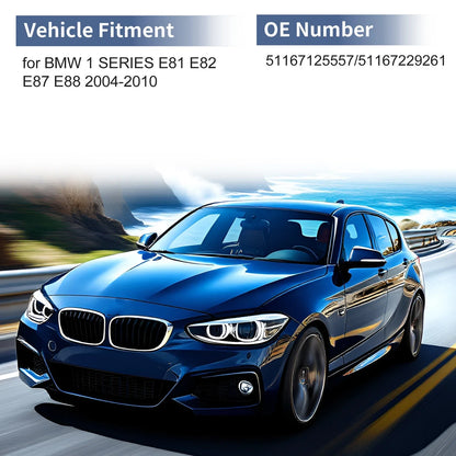 Mirror Cover Gray Replacement for BMW 1 Series E81 E82 E87 E88 (2004 - 2010)