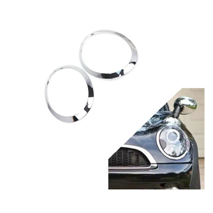 Chrome Headlight Ring Trim Bezel Cover for Mini Cooper F55 F56 F57 (2014-2021)