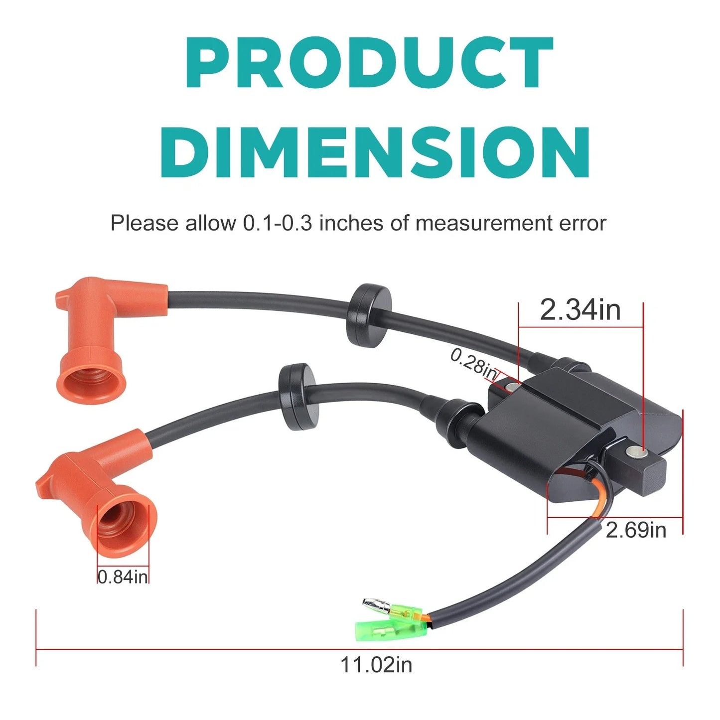 Outboard Ignition Coil for Yamaha 15HP 20HP 25HP 4-Stroke