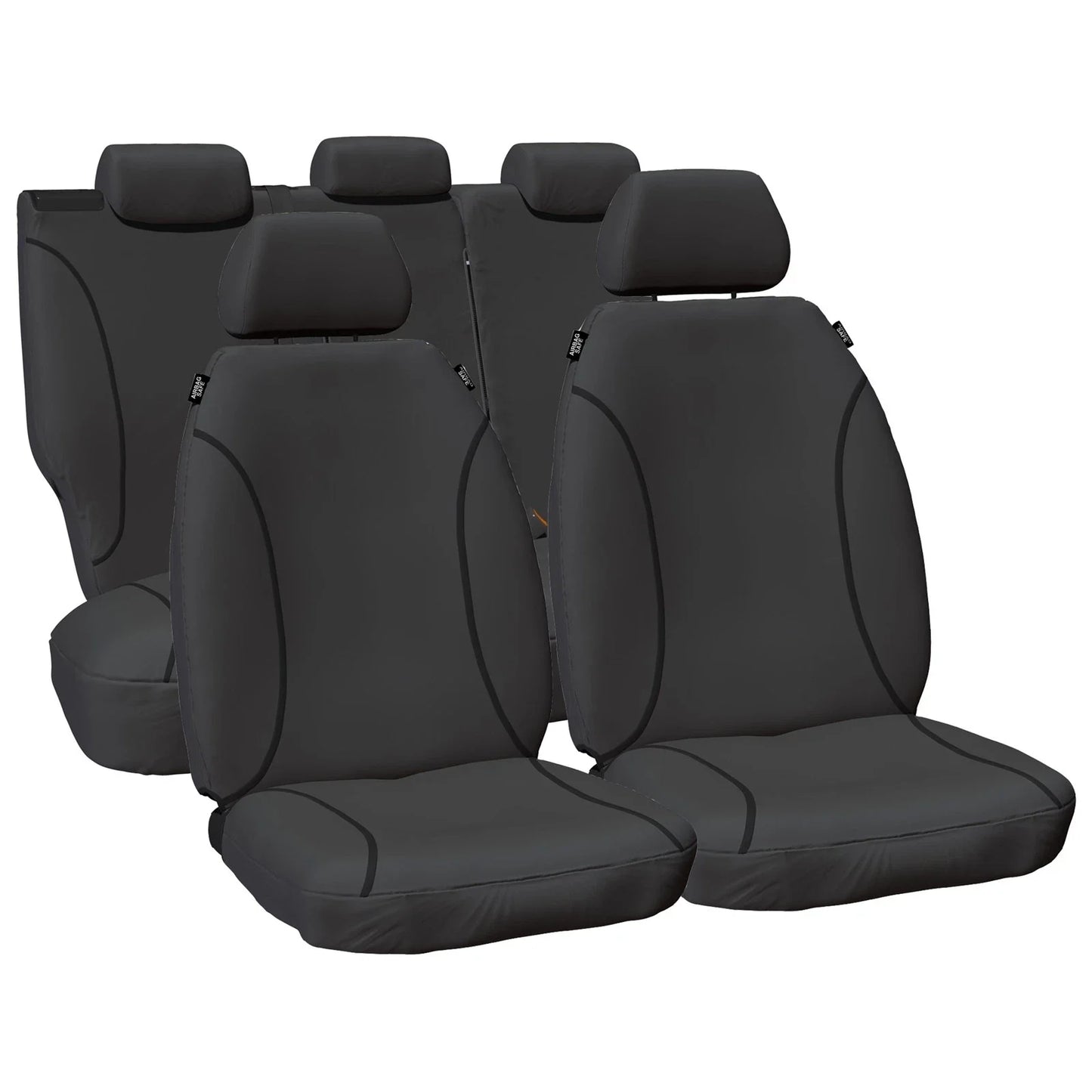 Seat Cover Grey Canvas Front & Rear for Ford Ranger PX3 (2016-2021)