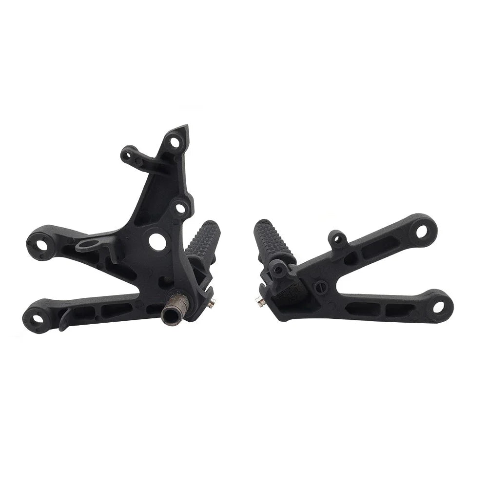 Black Front Driver Footrest Bracket Set for Honda CBR600RR (2007-2024)