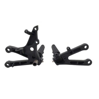 Black Front Driver Footrest Bracket Set for Honda CBR600RR (2007-2024)