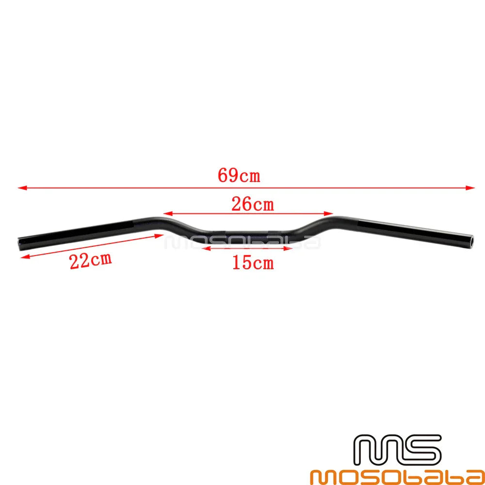 7/8" Black Handlebar Drag Bar for Harley Honda Yamaha Suzuki Kawasaki