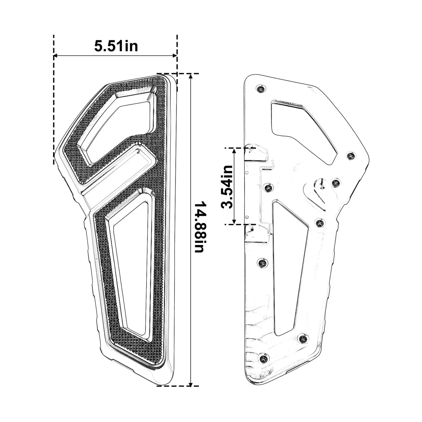 Chrome Rider Driver Footboard for Harley Softail Heritage Classic (2018-2025)