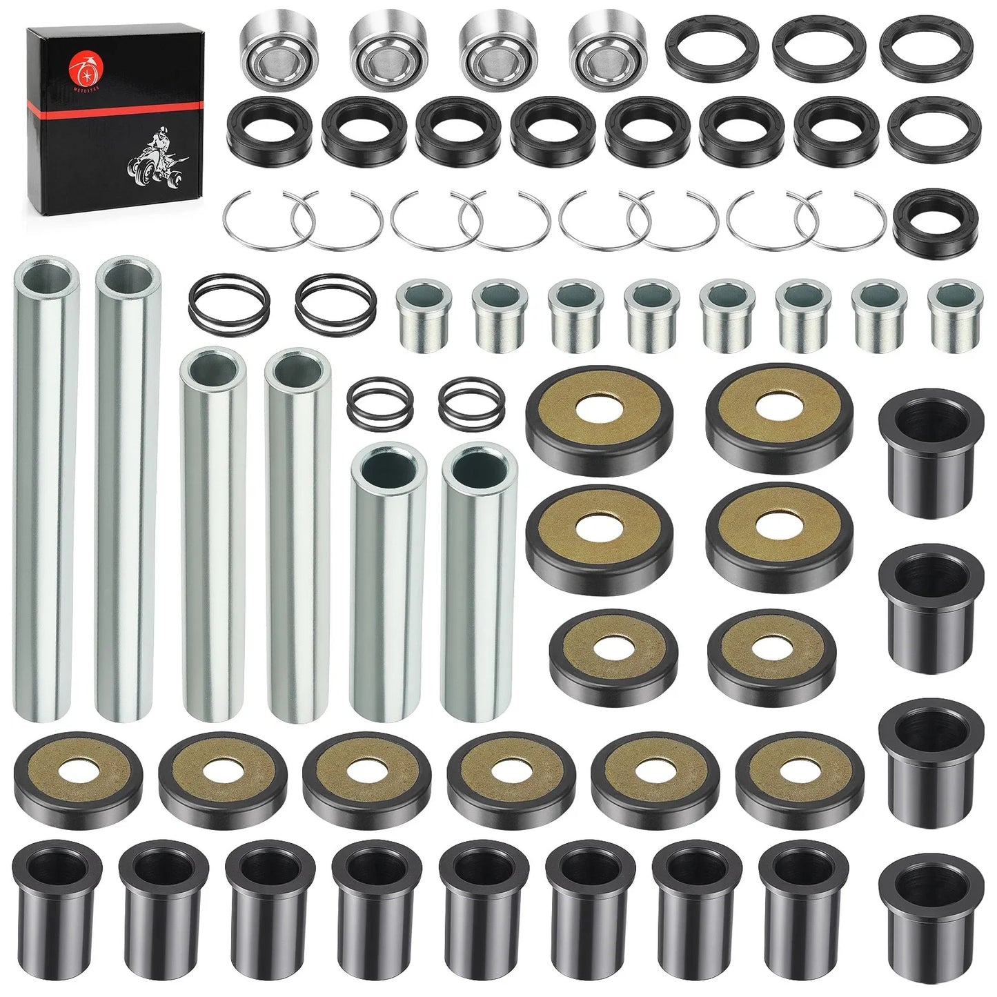 2 x Rear A-Arm Bushing Shaft Kit for Honda Rincon 680 4x4 TRX680 FA FGA (2006–2014)