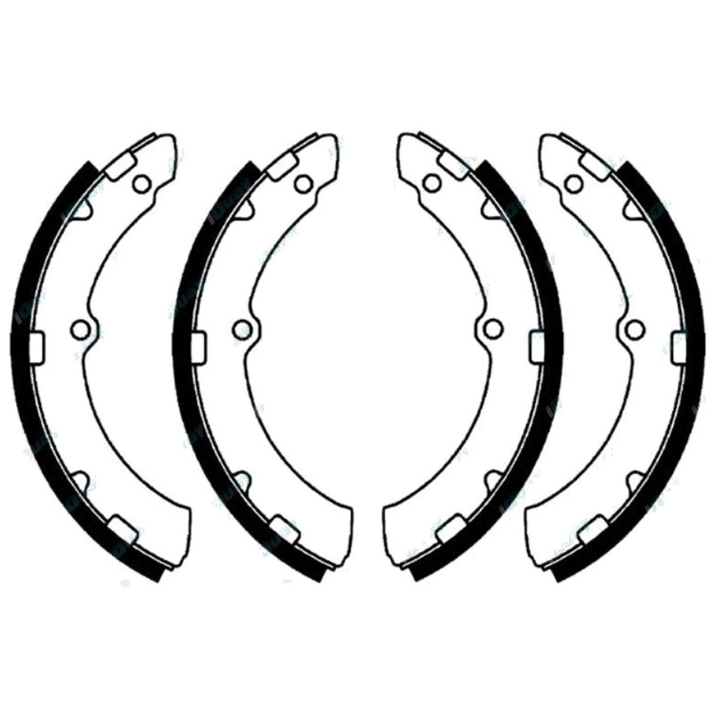 Rear Brake Shoes Set for Toyota Dyna BU212R 4.1L RWD (1995-2003)
