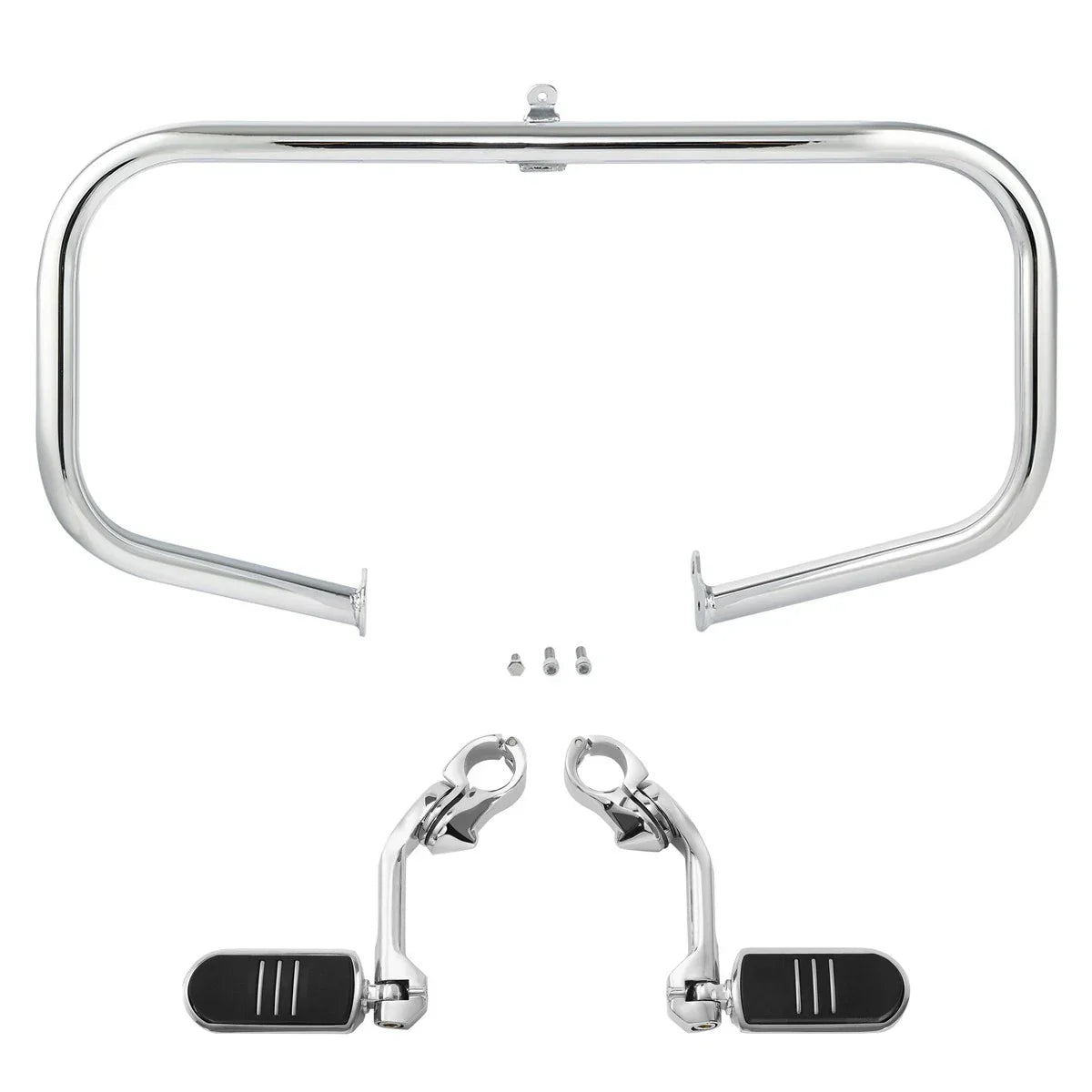 Highway Engine Guard Bar & Long Angled Foot Pegs for Harley Touring (2009-2024)