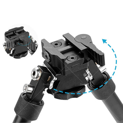 6.5"-9" Tactical 360° Swivel QD Rifle Bipod Mount for Hunting & Shooting
