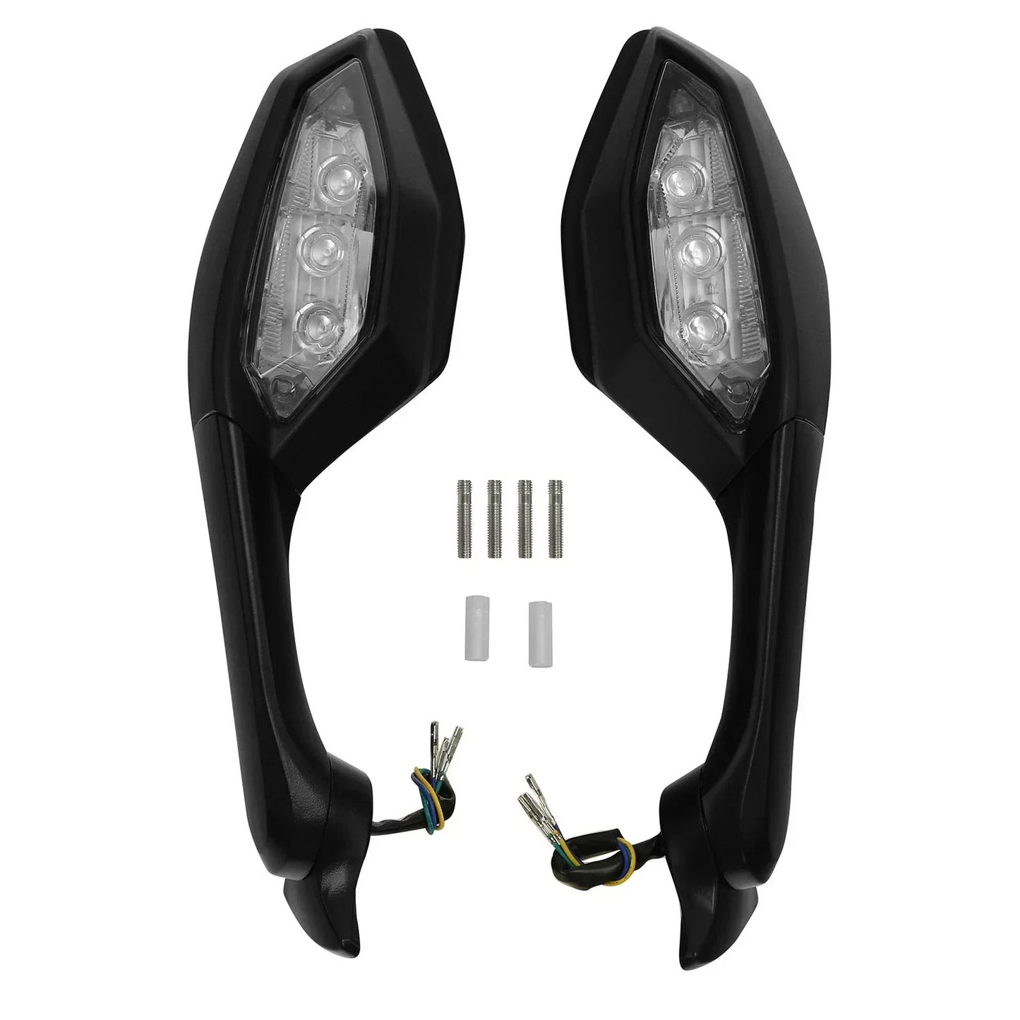 LED Turn Signal Rear View Mirrors for Yamaha YZF R1 (2015-2025) YZF R6 (2017-2022)